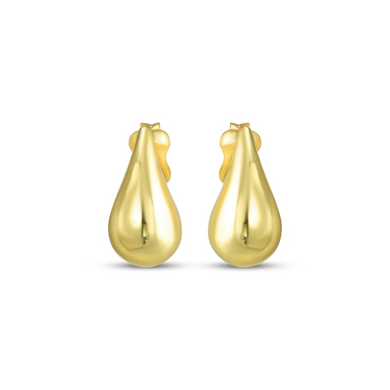 Main Image 2 of Puffed Teardrop Earrings 14K Yellow Gold