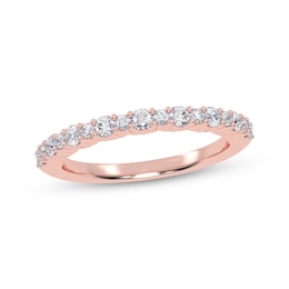 Adore Alternating Size Diamond Stackable Anniversary Ring 1/4 ct tw 14K Rose Gold