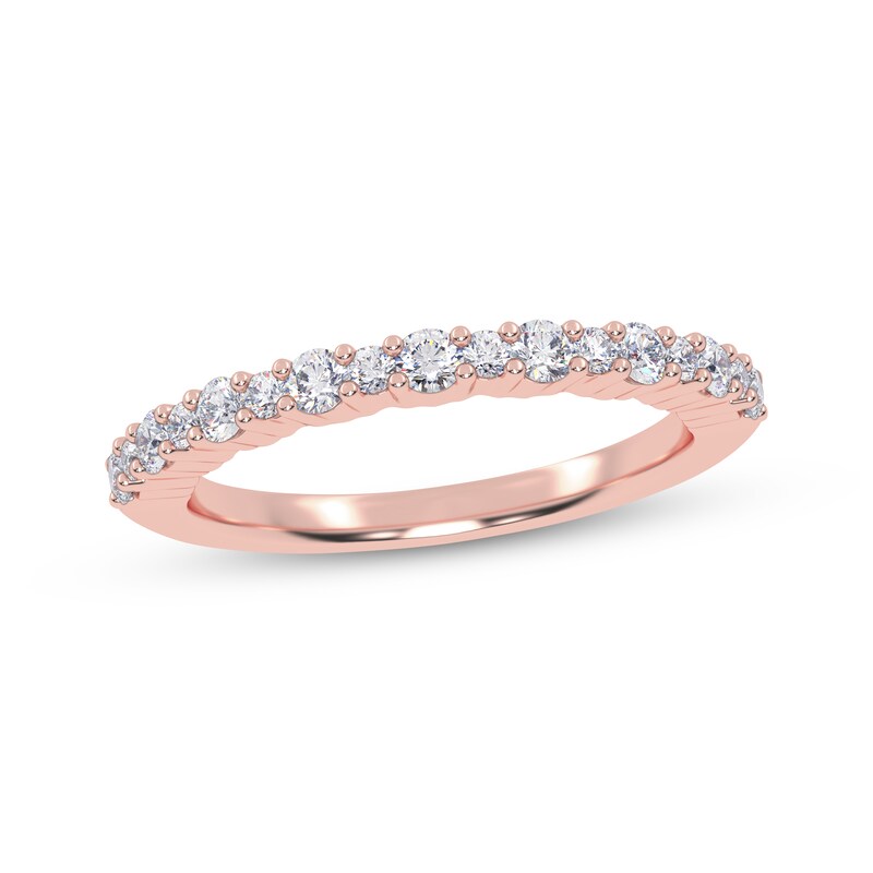 Main Image 1 of Adore Alternating Size Diamond Stackable Anniversary Ring 1/4 ct tw 14K Rose Gold