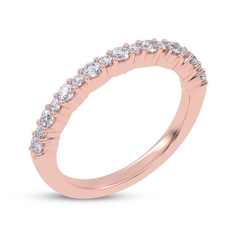 Main Image 2 of Adore Alternating Size Diamond Stackable Anniversary Ring 1/4 ct tw 14K Rose Gold