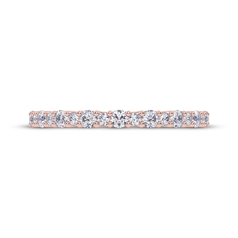 Main Image 3 of Adore Alternating Size Diamond Stackable Anniversary Ring 1/4 ct tw 14K Rose Gold