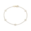 Thumbnail Image 1 of Diamond-Cut Circle Station Bracelet 10K Two-Tone Gold 7.5"