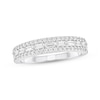 Thumbnail Image 1 of Adore Baguette & Round-Cut Diamond Three-Row Anniversary Ring 1/3 ct tw 14K White Gold