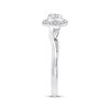 Thumbnail Image 2 of KAY Lab-Grown Diamonds Multi-Stone Circle Halo Promise Ring 1/5 ct tw Sterling Silver