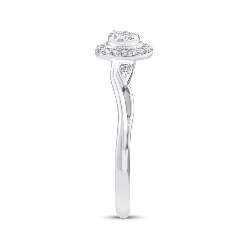 Main Image 2 of KAY Lab-Grown Diamonds Multi-Stone Circle Halo Promise Ring 1/5 ct tw Sterling Silver