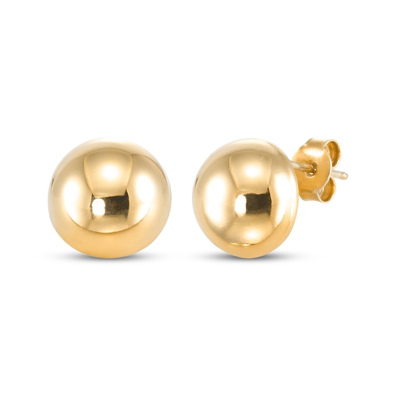 Ball Stud Earrings 24K Yellow Gold Vermeil Sterling Silver