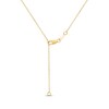 Thumbnail Image 4 of Lab-Grown Diamond Heart Halo Necklace 1/6 ct tw 24K Yellow Gold Vermeil Sterling Silver 18"