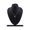 Thumbnail Image 5 of Lab-Grown Diamond Heart Halo Necklace 1/6 ct tw 24K Yellow Gold Vermeil Sterling Silver 18"