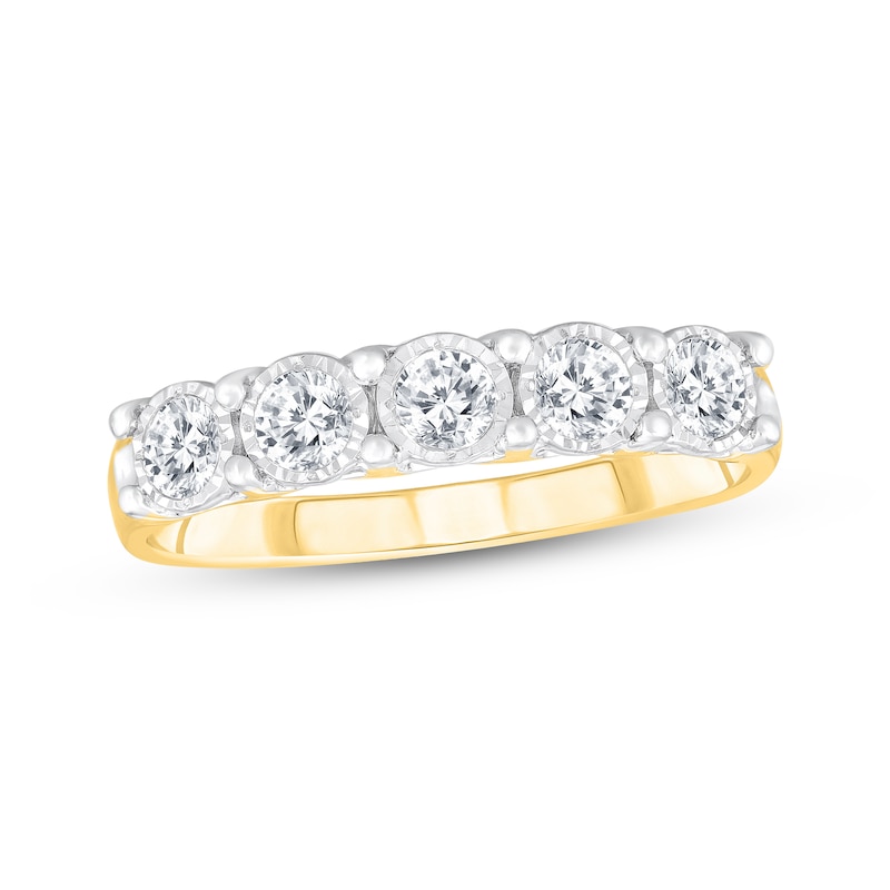 Main Image 1 of Adore Diamond Five-Stone Anniversary Ring 1/2 ct tw 10K Yellow Gold
