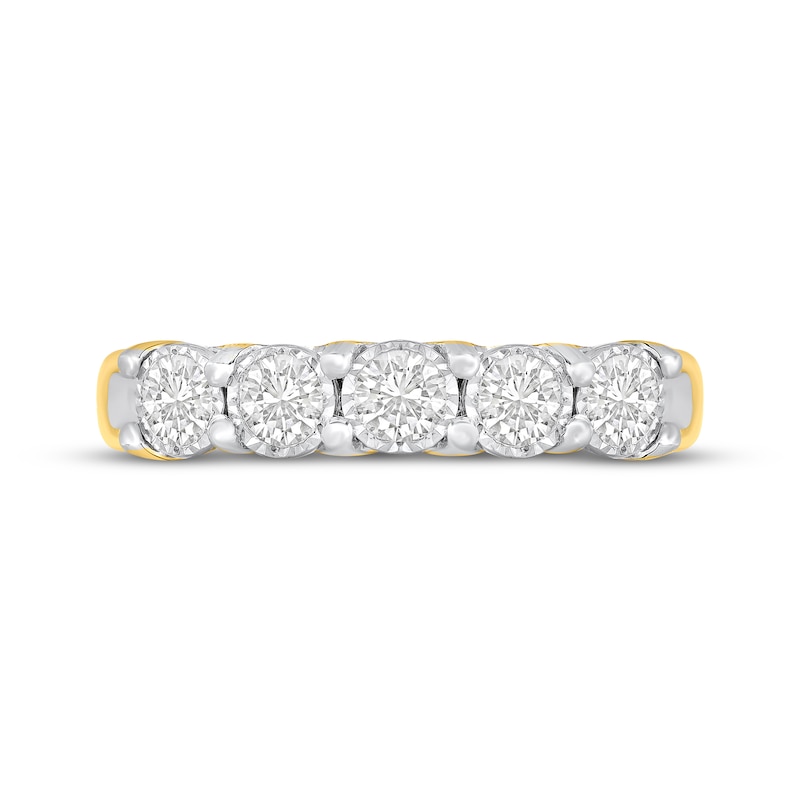 Main Image 3 of Adore Diamond Five-Stone Anniversary Ring 1/2 ct tw 10K Yellow Gold