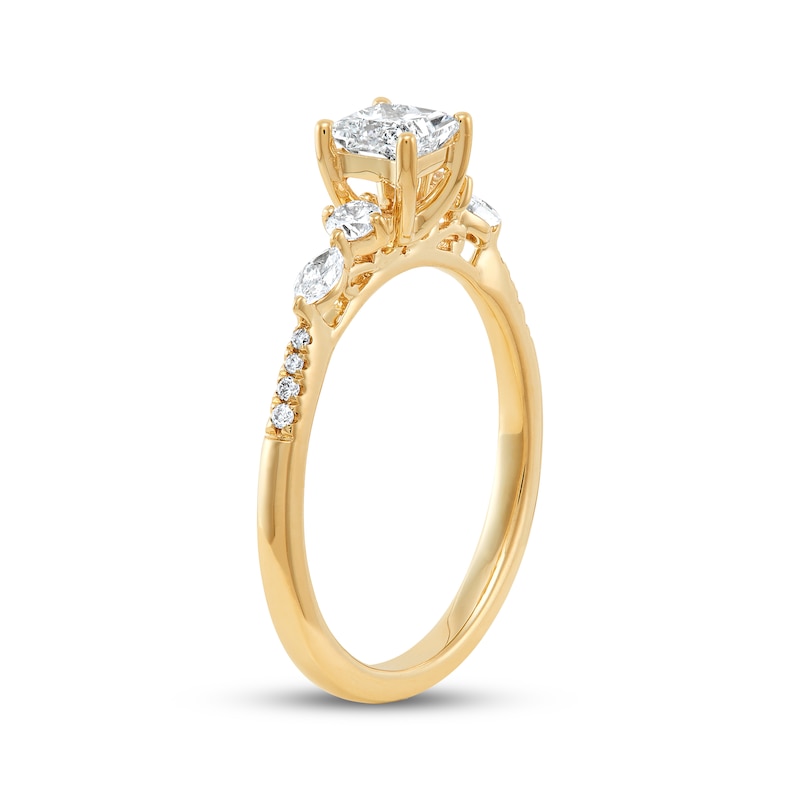 Main Image 2 of Adore Princess-Cut Diamond Engagement Ring 3/4 ct tw 14K Yellow Gold
