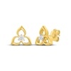 Thumbnail Image 1 of Diamond Accent Flower Stud Earrings 10K Yellow Gold