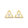 Thumbnail Image 2 of Diamond Accent Flower Stud Earrings 10K Yellow Gold