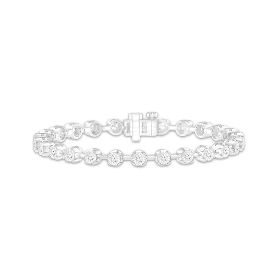 KAY Lab-Grown Diamonds Bar Link Bracelet 1 ct tw Sterling Silver 7"
