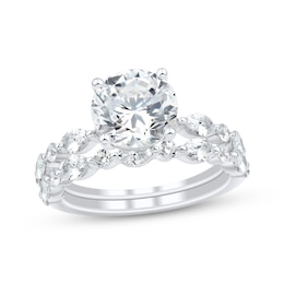 Adore Lab-Grown Diamonds Round-Cut Bridal Set 4 ct tw 14K White Gold