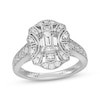 Thumbnail Image 1 of Neil Lane Artistry Emerald-Cut Lab-Grown Diamond Vintage-Style Engagement Ring 1-1/3 ct tw 14K White Gold