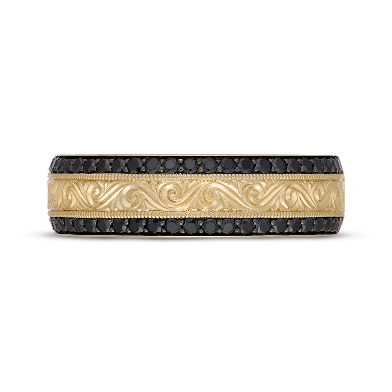 Main Image 3 of Neil Lane Men's Black Diamond Wedding Band 1/2 ct tw 14K Yellow Gold