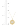 Thumbnail Image 2 of Diamond Vinyl Record Necklace 1/20 ct tw 10K Yellow Gold 18"