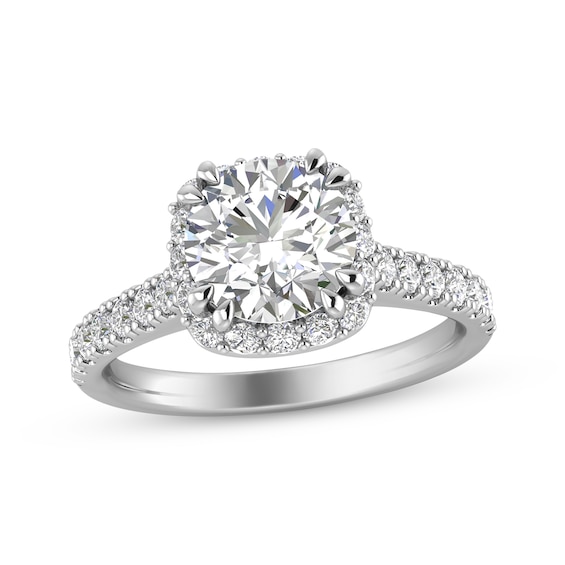 Lab-Created Diamonds by KAY Engagement Ring 1-7/8 ct tw Round-cut 14K White Gold