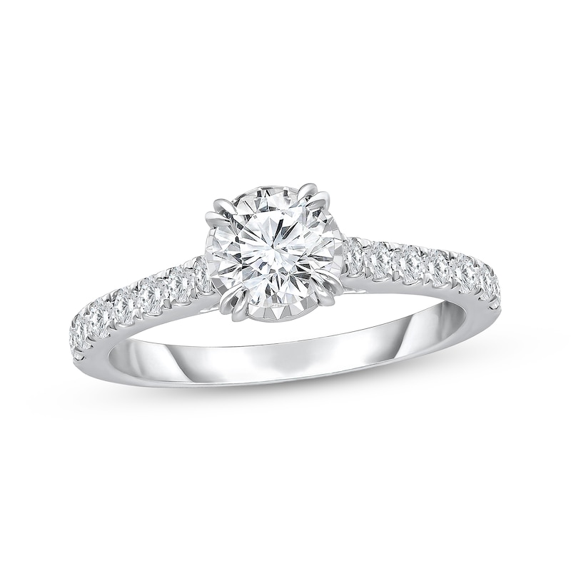 Main Image 1 of Adore Lab-Grown Diamonds Engagement Ring 1-1/2 ct tw Round-cut 14K White Gold