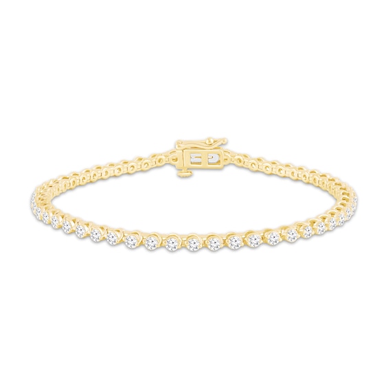KAY Lab-Grown Diamonds Tennis Bracelet 3 ct tw 14K Yellow Gold 7.25"