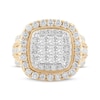 Thumbnail Image 3 of Adore Princess-Cut Multi-Diamond Center Engagement Ring 3 ct tw 10K Yellow Gold