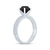 Thumbnail Image 2 of Adore Round-Cut Black & White Diamond Engagement Ring 2-3/8 ct tw 14K White Gold