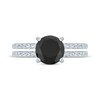 Thumbnail Image 3 of Adore Round-Cut Black & White Diamond Engagement Ring 2-3/8 ct tw 14K White Gold