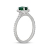 Thumbnail Image 5 of Neil Lane Oval-Cut Natural Emerald & Diamond Engagement Ring 1/2 ct tw 14K White Gold