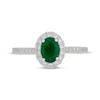Thumbnail Image 6 of Neil Lane Oval-Cut Natural Emerald & Diamond Engagement Ring 1/2 ct tw 14K White Gold