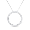 Thumbnail Image 1 of Diamond Circle Necklace 1/4 ct tw 10K White Gold 18"