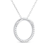 Thumbnail Image 3 of Diamond Circle Necklace 1/4 ct tw 10K White Gold 18"