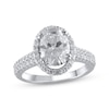 Thumbnail Image 1 of Lab-Grown Diamonds Oval-Cut Engagement Ring 2-1/2 ct tw 14K White Gold
