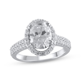 Lab-Grown Diamonds Oval-Cut Engagement Ring 2-1/2 ct tw 14K White Gold