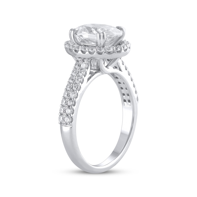 Main Image 2 of Lab-Grown Diamonds Oval-Cut Engagement Ring 2-1/2 ct tw 14K White Gold
