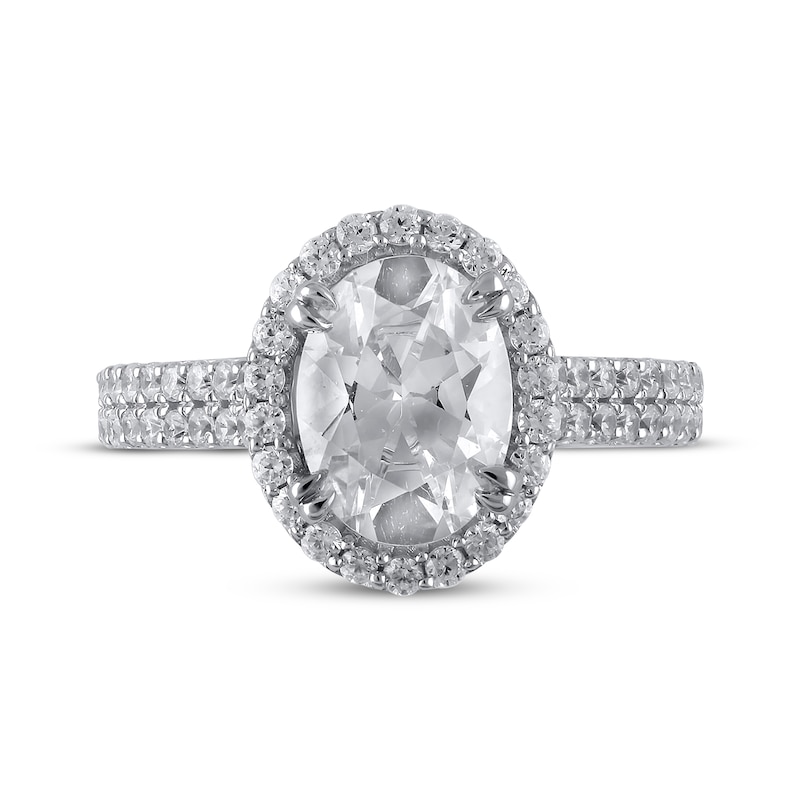 Main Image 3 of Lab-Grown Diamonds Oval-Cut Engagement Ring 2-1/2 ct tw 14K White Gold