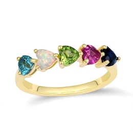 Birthstone Family Heart Ring (3-5 Stones)