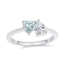 Toi et Moi Birthstone Bypass Ring (2 Stones)