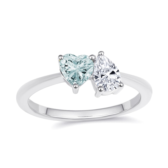 Toi et Moi Birthstone Bypass Ring (2 Stones)