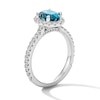 Thumbnail Image 2 of Neil Lane Oval-Cut London Blue Topaz & Diamond Engagement Ring 5/8 ct tw 14K White Gold