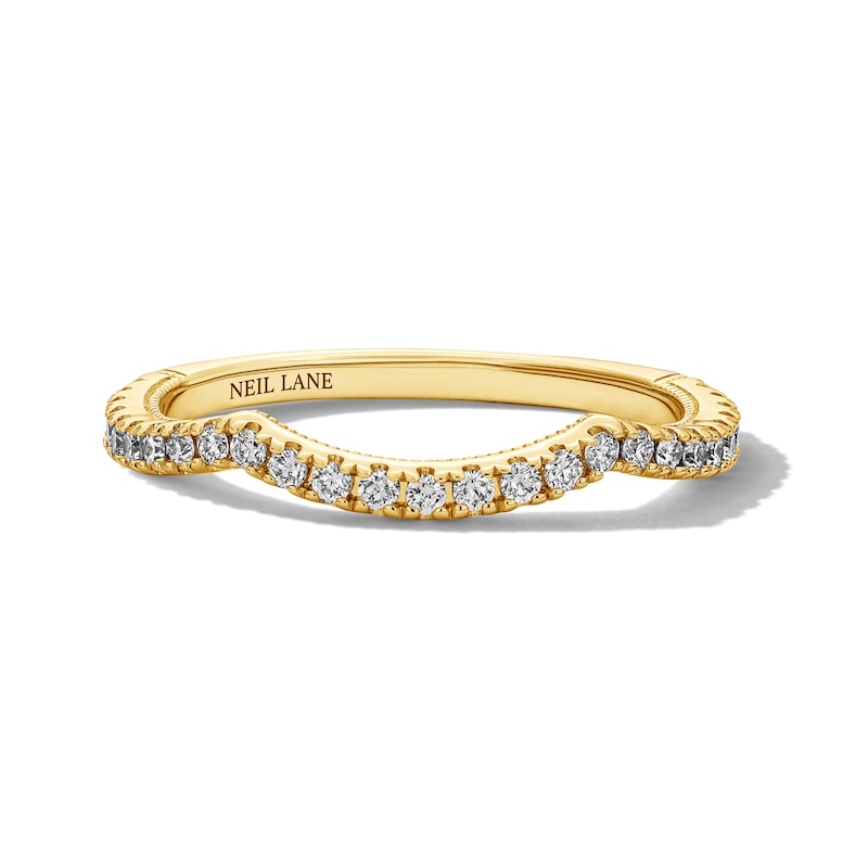 Main Image 3 of Neil Lane Artistry Lab-Grown Diamond Contour Wedding Band 1/4 ct tw 14K Yellow Gold