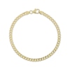 Thumbnail Image 1 of Small-Link Curb Chain Bracelet 3.6mm Semi-Solid 14K Yellow Gold 7.5”