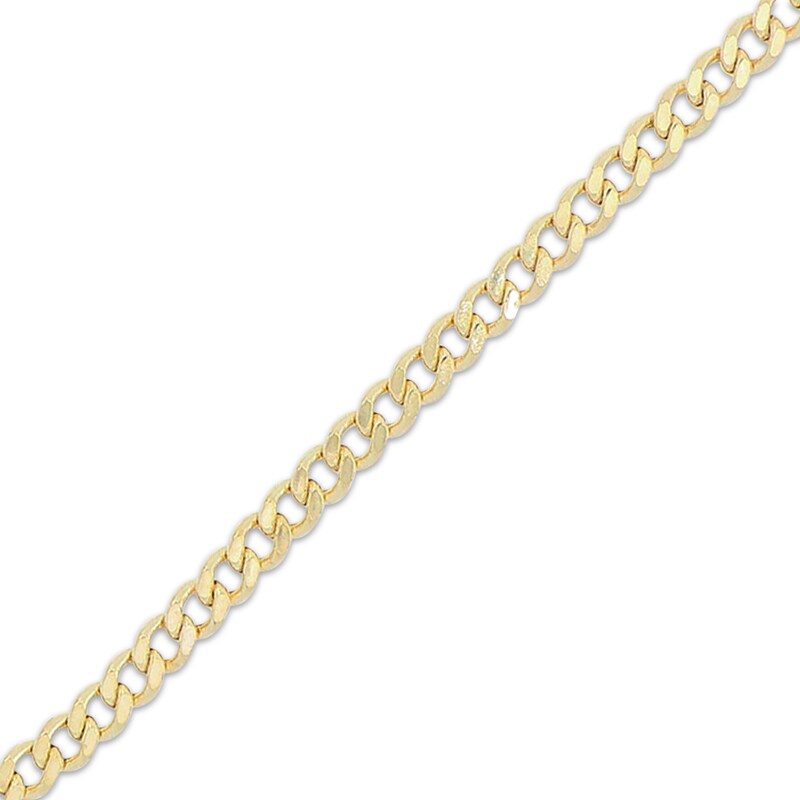 Main Image 2 of Small-Link Curb Chain Bracelet 3.6mm Semi-Solid 14K Yellow Gold 7.5”
