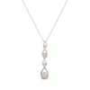 Thumbnail Image 1 of Round-Cut Multi-Diamond Pendant 1/10 ct tw 10K Two-Tone Gold 18”