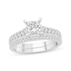 Thumbnail Image 0 of Princess & Round-Cut Diamond Bridal Set 1-1/6 ct tw 14K White Gold