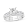 Thumbnail Image 1 of Adore Princess & Round-Cut Diamond Bridal Set 1-1/6 ct tw 14K White Gold