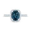 Thumbnail Image 3 of Oval-Cut London Blue Topaz & Diamond Engagement Ring 1/3 ct tw 14K White Gold