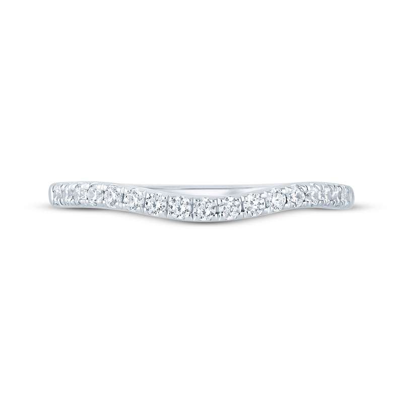 Main Image 9 of Now + Forever Diamond Contour Wedding Band 1/4 ct tw 14K White Gold