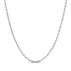 Thumbnail Image 1 of Glitter Rope Chain Necklace 3mm Solid 14K White Gold 18"