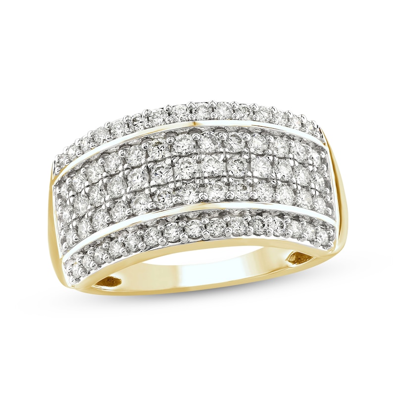Main Image 1 of Adore Multi-Row Diamond Anniversary Ring 1 ct tw 14K Yellow Gold